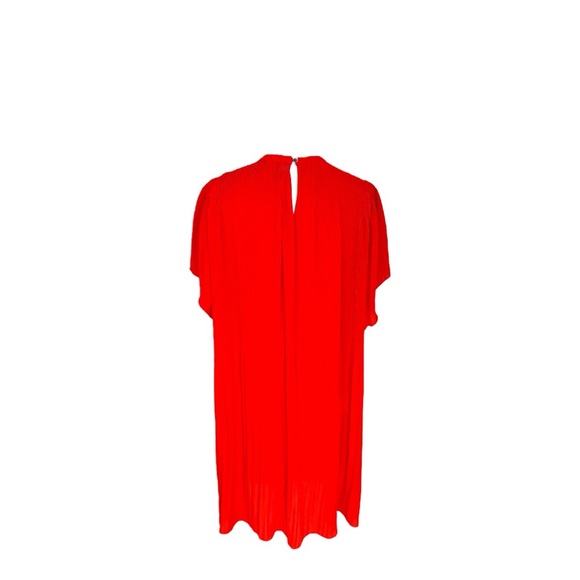 Zara‎ SZ XS red pleated chiffon flare mini dress - Picture 5 of 16